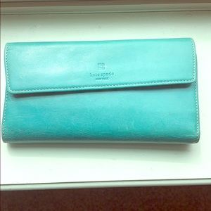 Kate Spade Blue Leather Wallet.